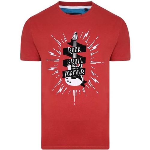 KAM Rock & Roll Forever Print T-Shirt Spice